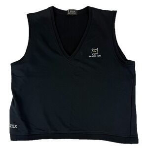 Vintage Lynx‎ Black Cat Men's Golf Vest Size Large Made In USA  Fred Couples